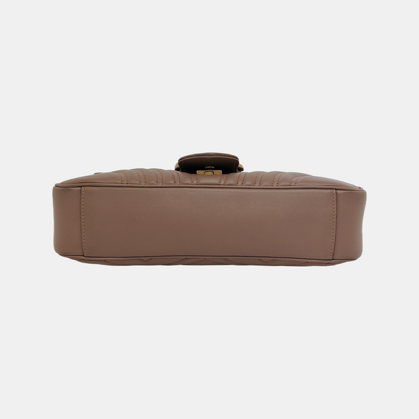 GG Marmont Large Quilted Calfskin Beige