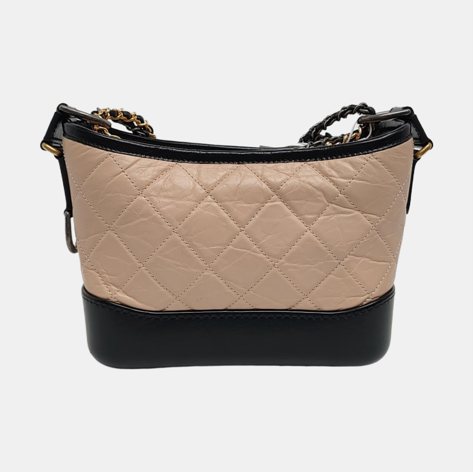 Authenticated pre-owned  GABRIELLE Small Quilted Calfskin Beige - Shoulder Bag at Looply