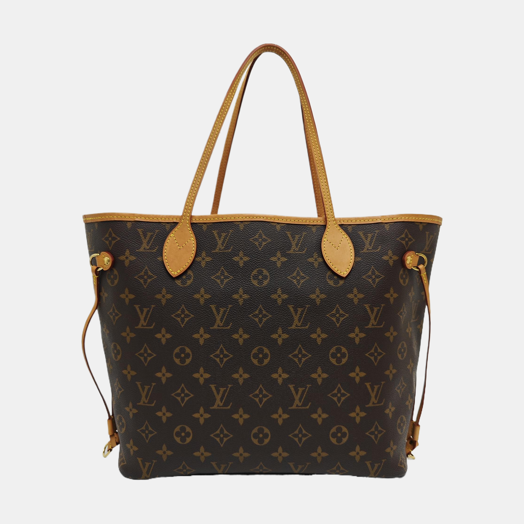 NEVERFULL MM Monogram Coated Canvas Brown