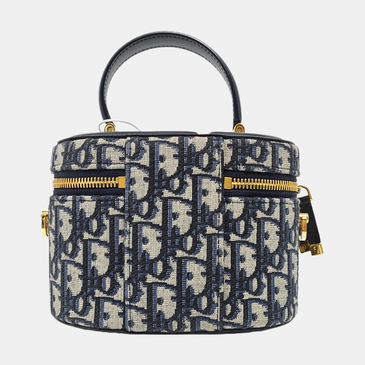CD Signature Vanity Small Oblique Canvas Blue