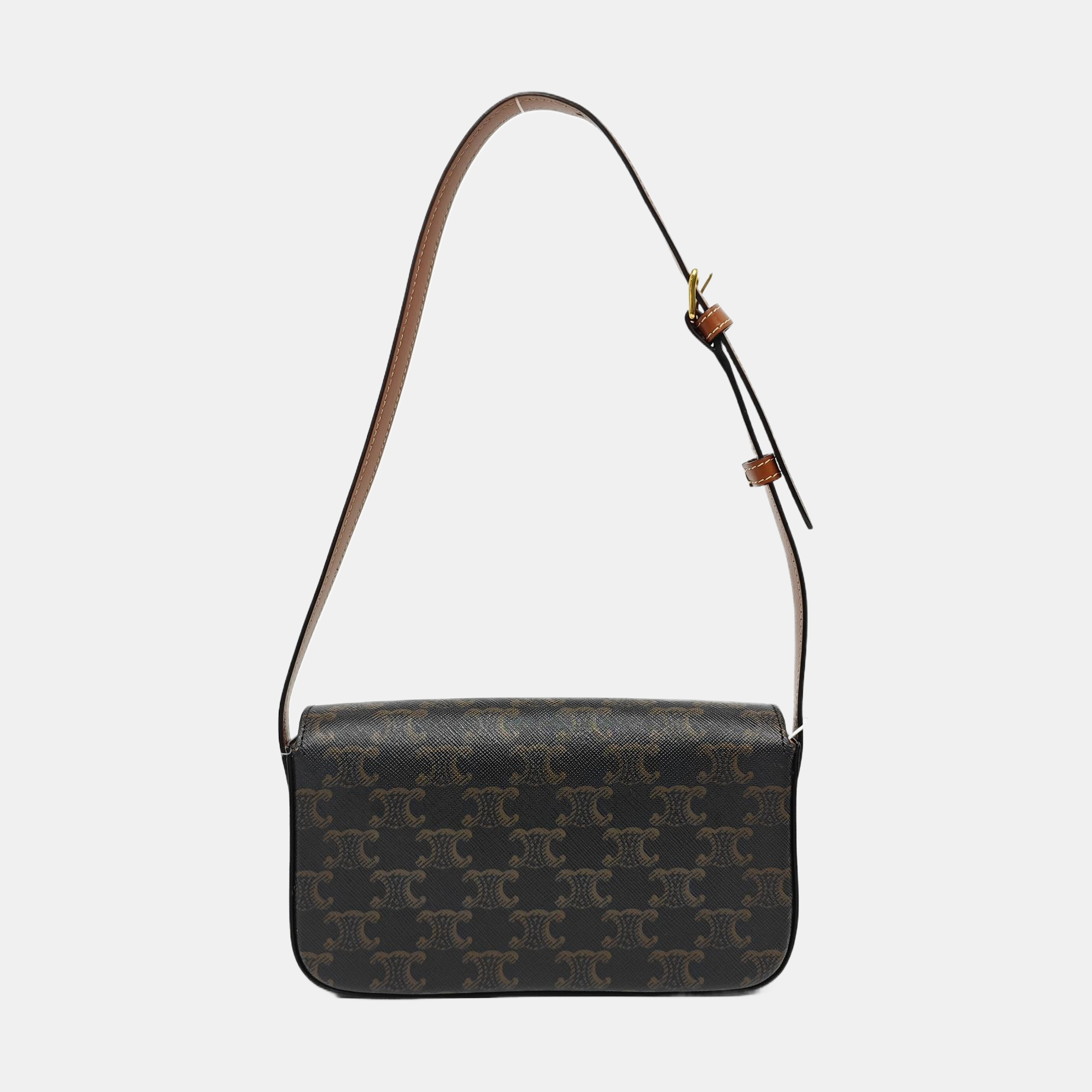 TRIOMPHE Small Coated Canvas Brown