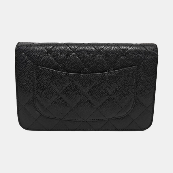 WOC Quilted Grained Calfskin Black