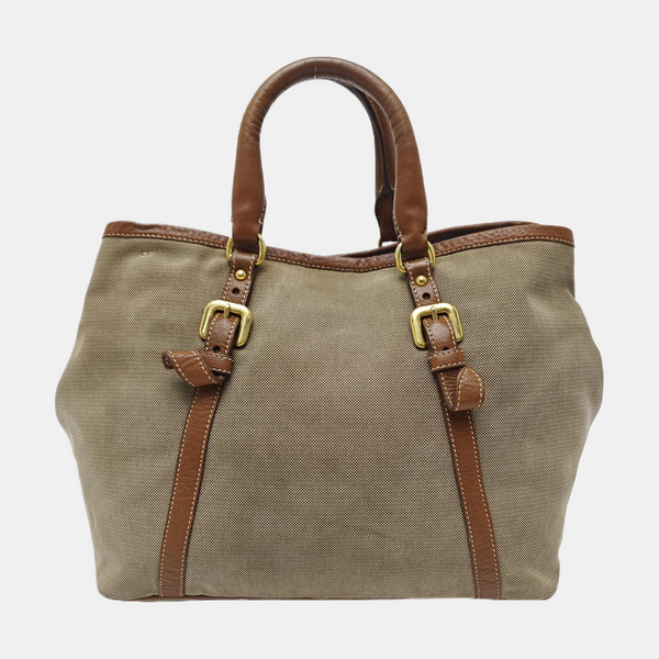 Fabric Tote Bag Brown