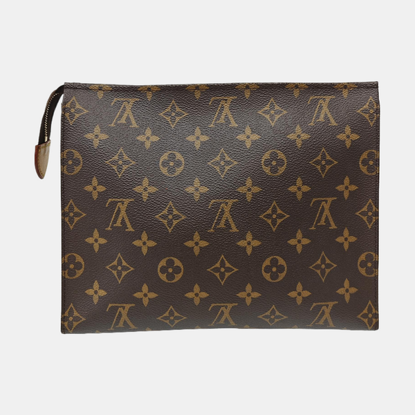 TOILET POCKET 26 Monogram Coated Canvas Brown