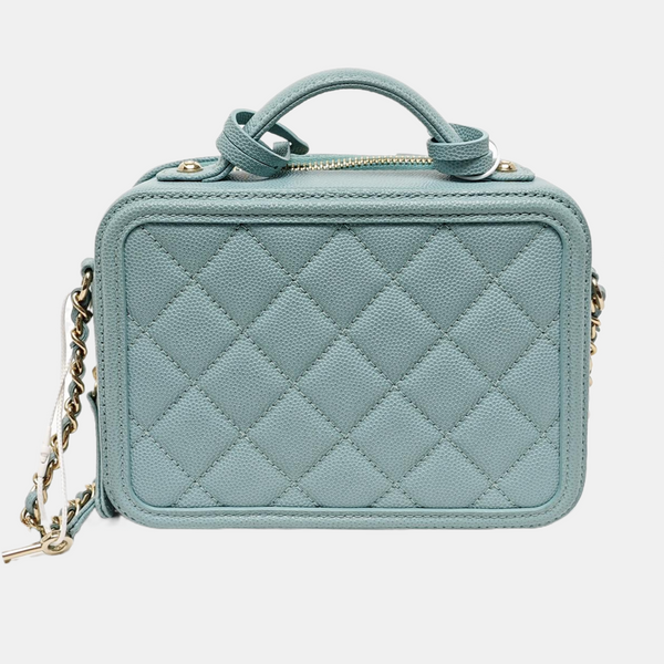 FILIGREE Quilted Grained Calfskin Blue