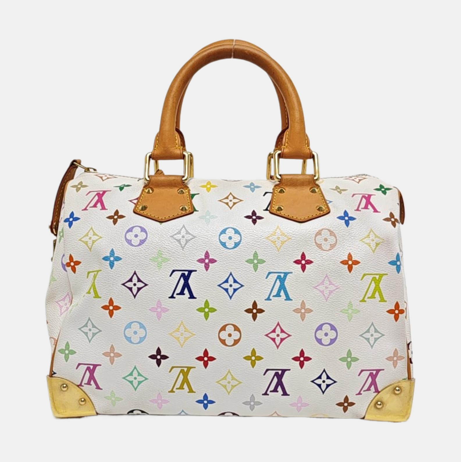 LV × TM SPEEDY 30 Monogram Coated Canvas White