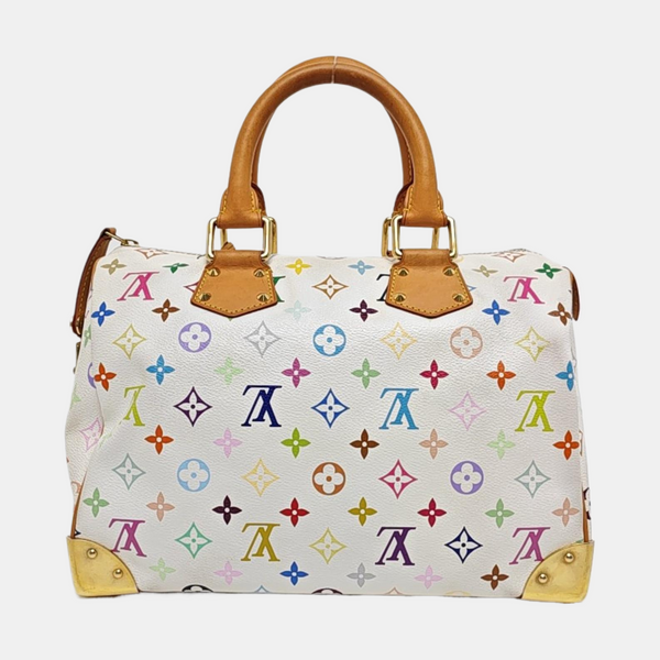 LV × TM SPEEDY 30 Monogram Coated Canvas White
