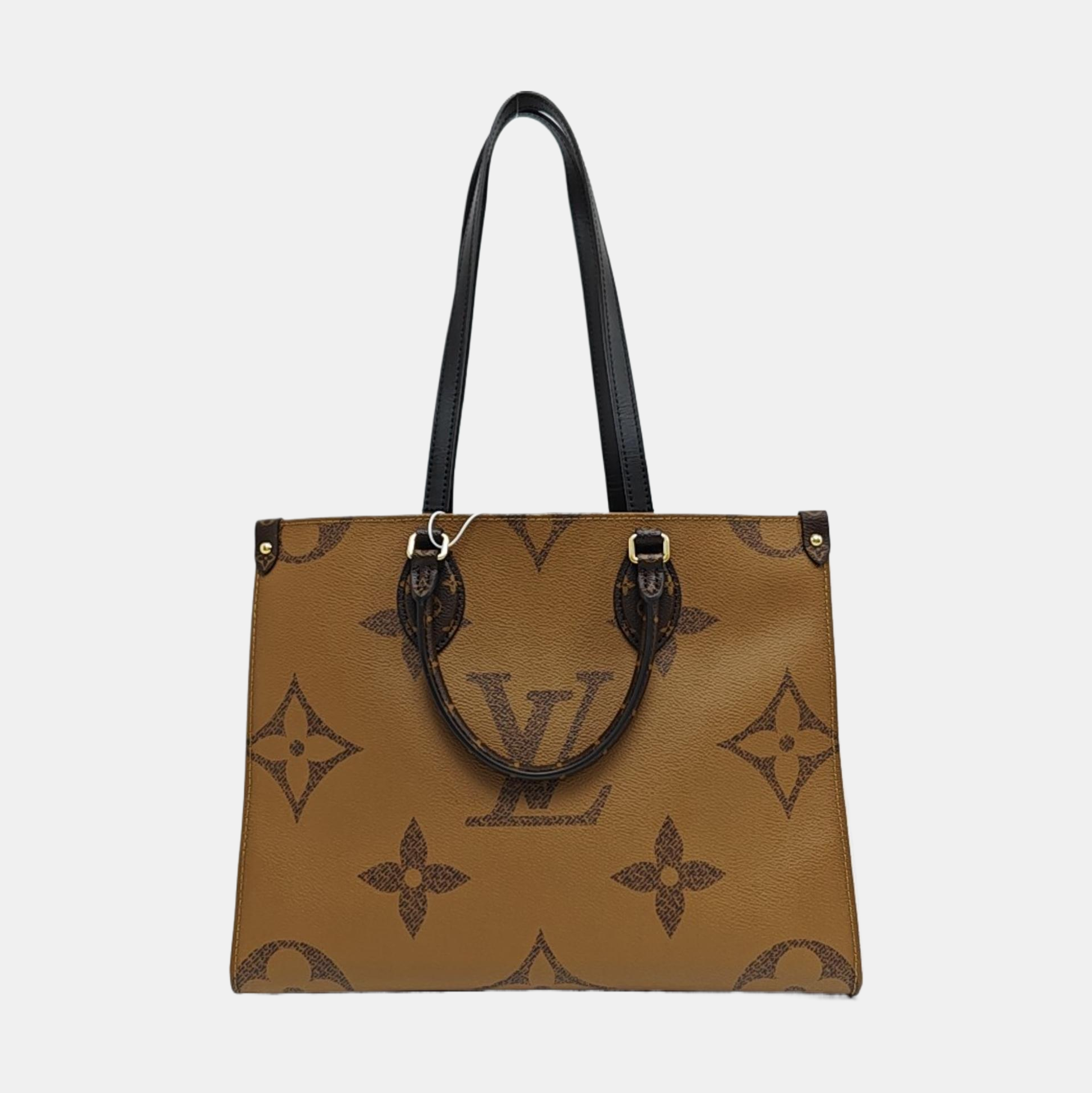 Authenticated pre-owned  ONTHEGO MM Monogram Coated Canvas Brown - Tote Bag at Looply