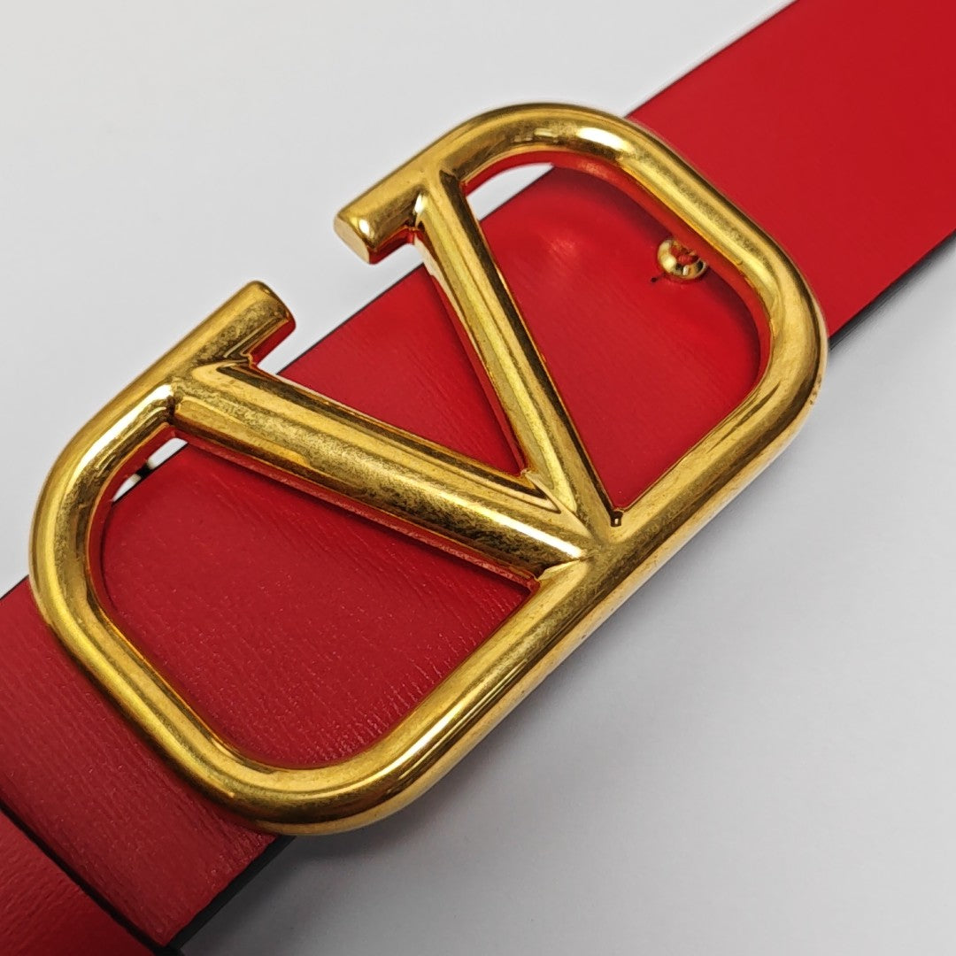 Leather Belt Red