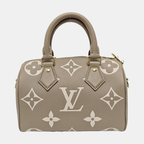 SPEEDY 20 Monogram Calfskin Gray