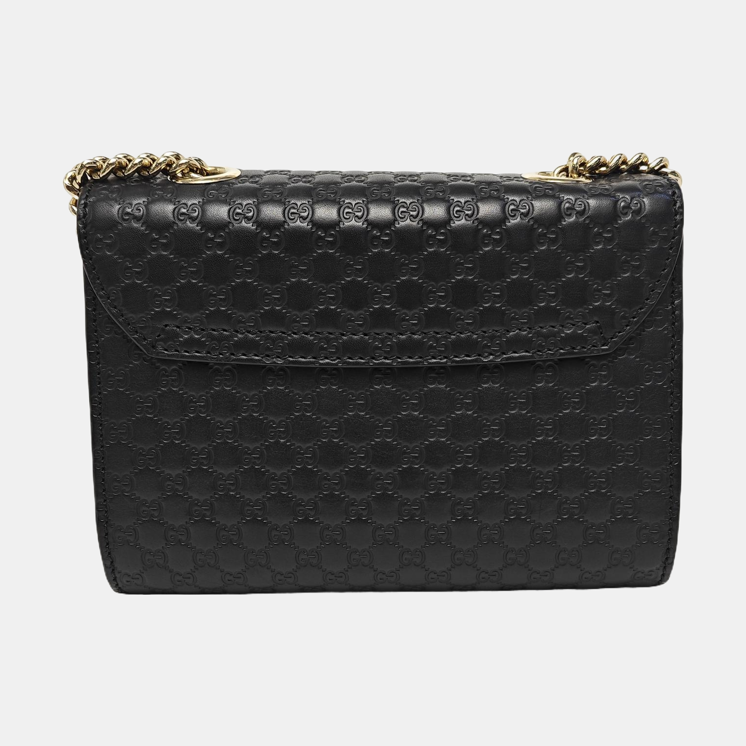 Emily Chain Mini Monogram Calfskin Black