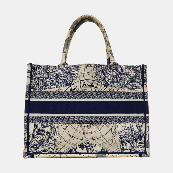 Authenticated pre-owned  Book Tote Medium Canvas Blue - Tote Bag at Looply