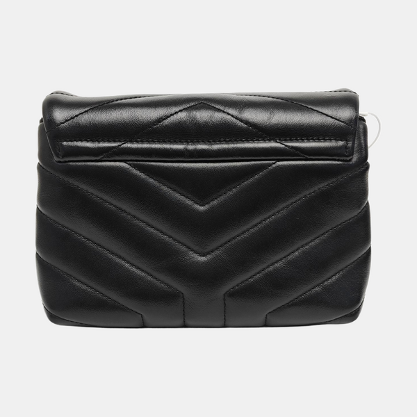 LOULOU Extra Small Chevron Calfskin Black