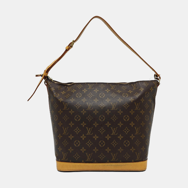SHARON STONE Monogram Coated Canvas Brown