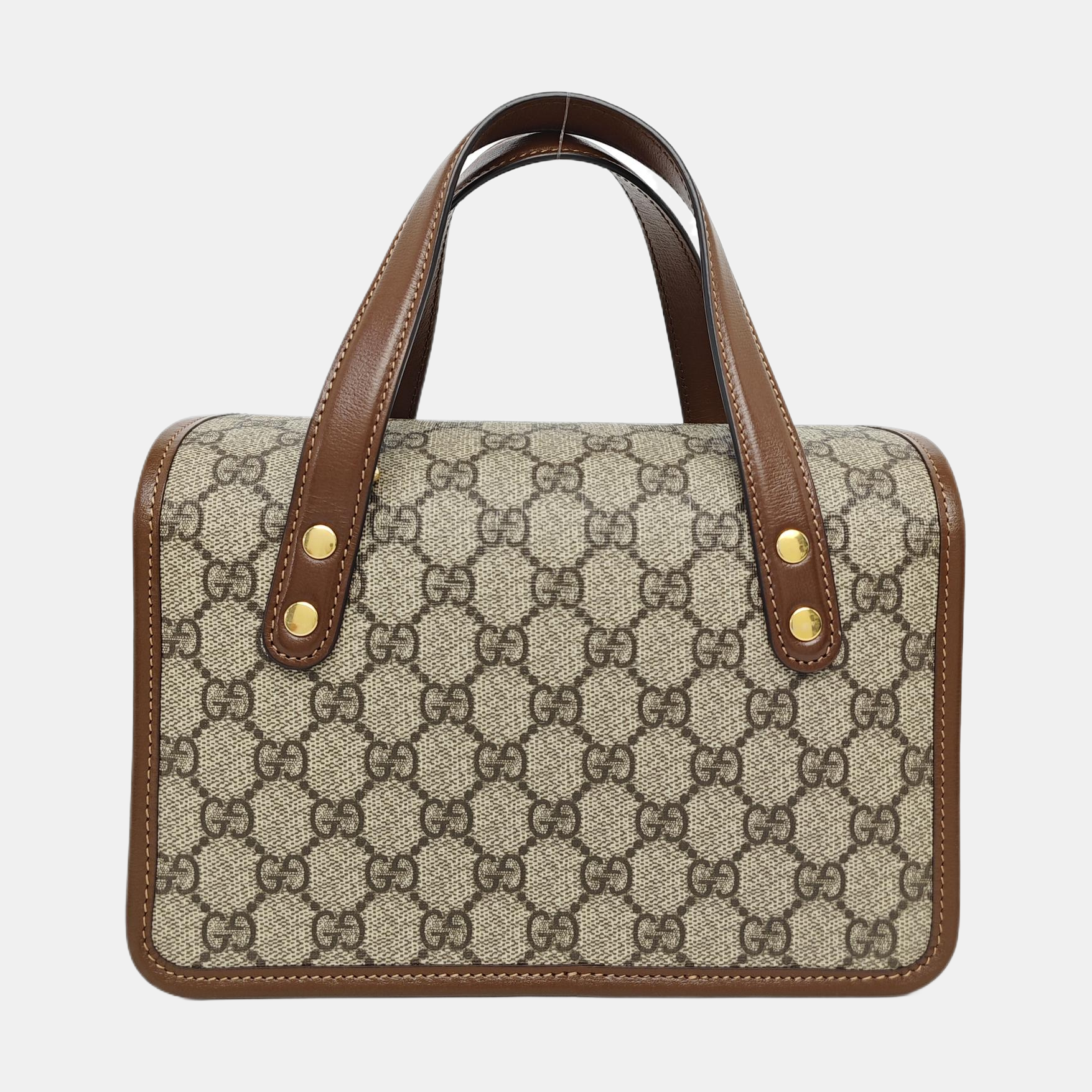 Horsebit 1955 Mini Monogram Coated Canvas Beige
