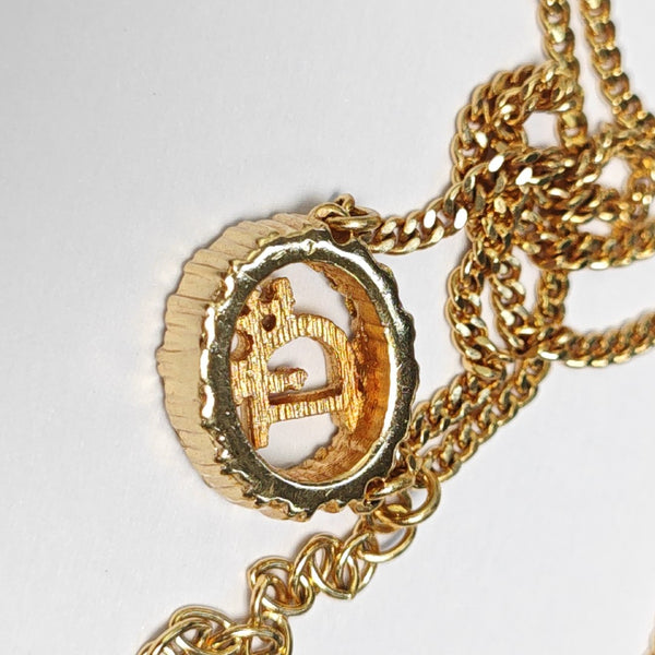 Dior Oblique Metal Gold Necklace