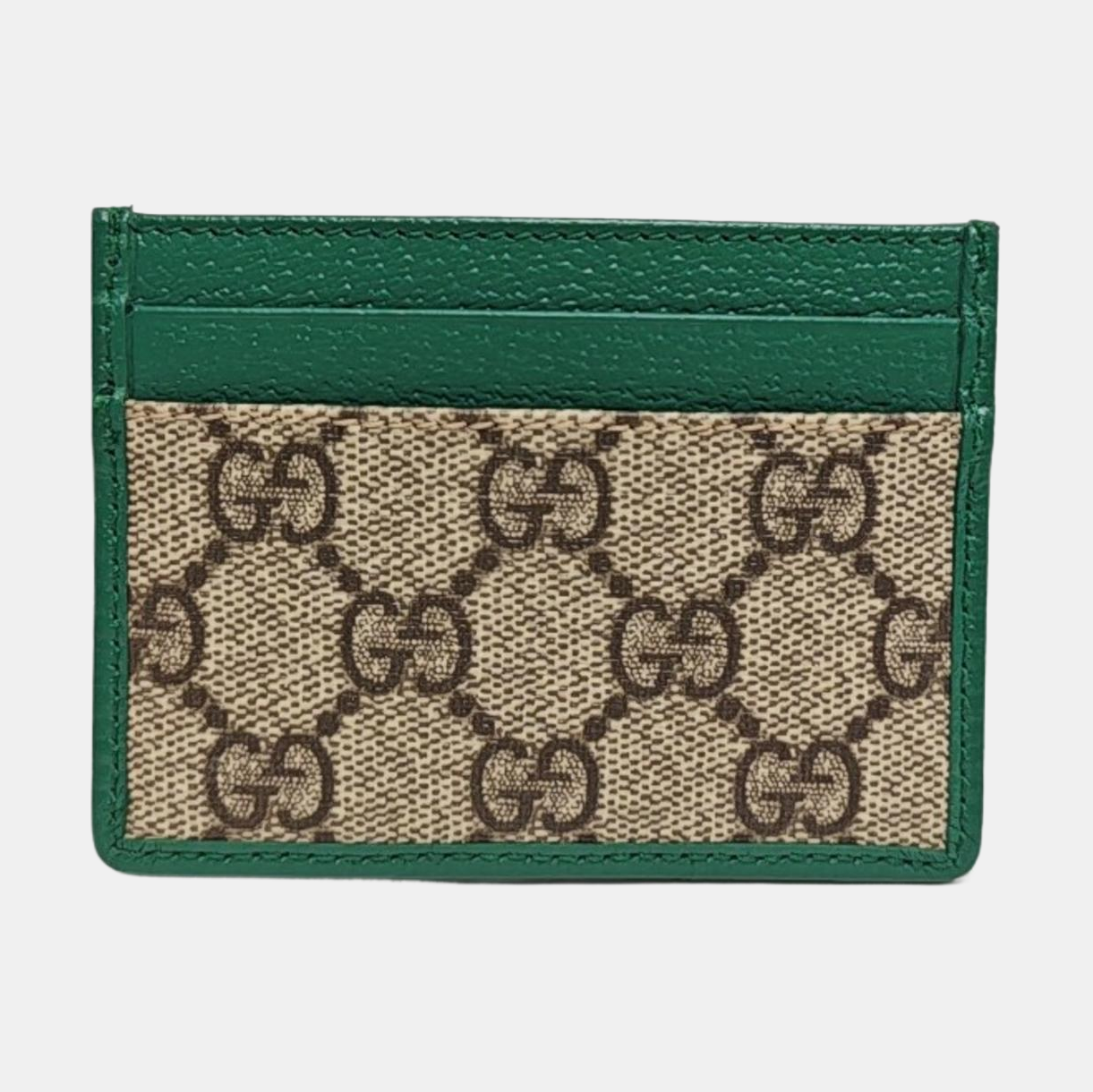 Retro Monogram Coated Canvas Green Card Holder
