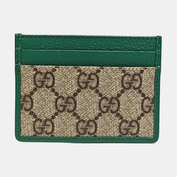 Retro Monogram Coated Canvas Green Card Holder