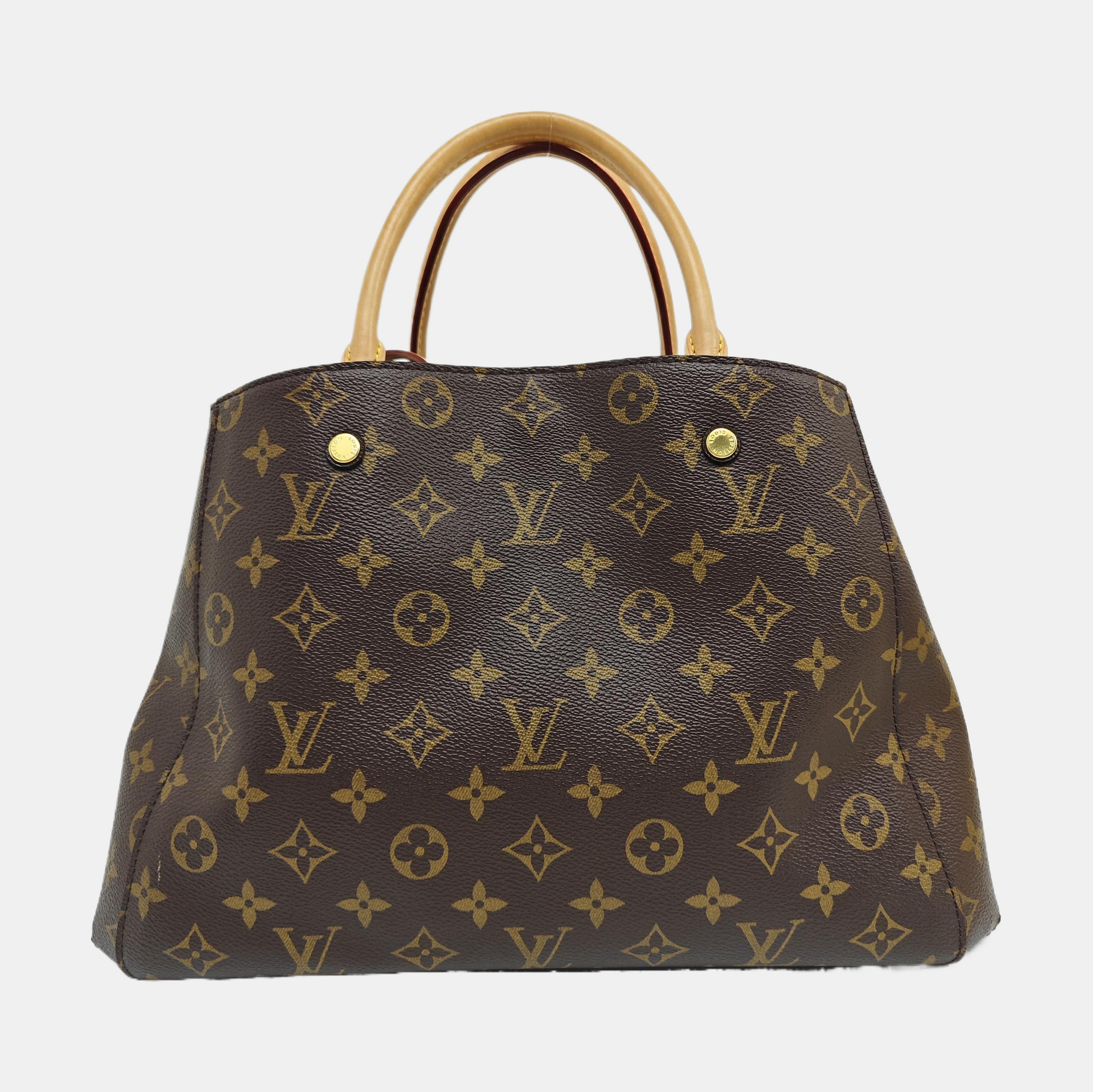 MONTAIGNE GM Monogram Coated Canvas Brown