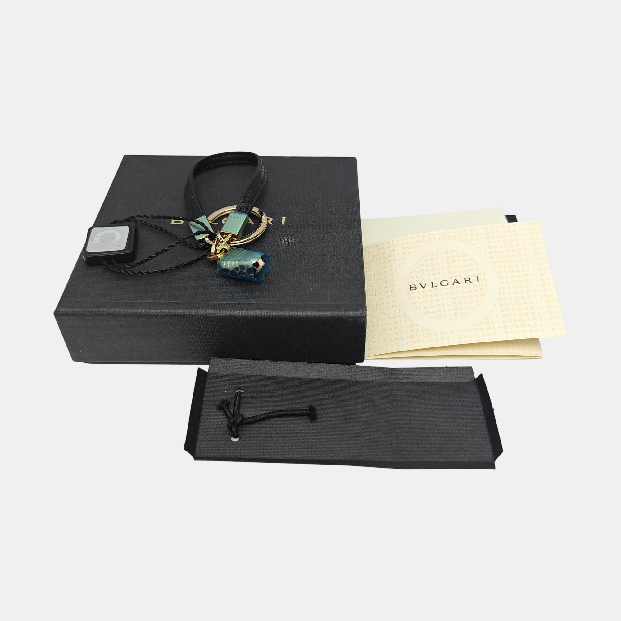 Leather Bag Charm Black
