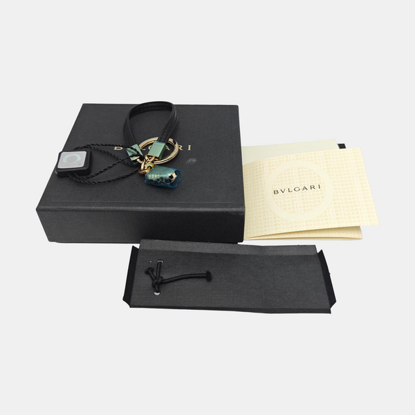 Leather Bag Charm Black