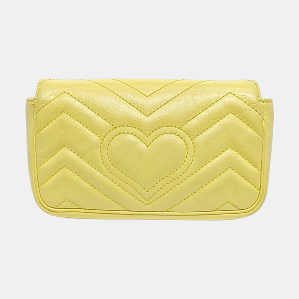 GG Marmont Mini Quilted Calfskin Yellow