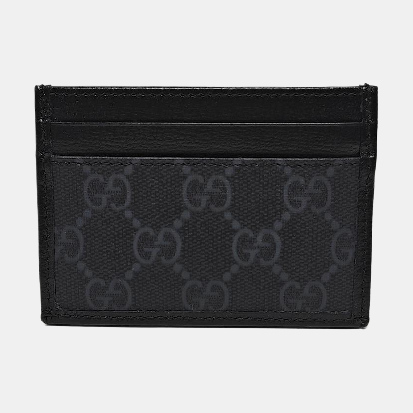 Coated Canvas Card Holder Black