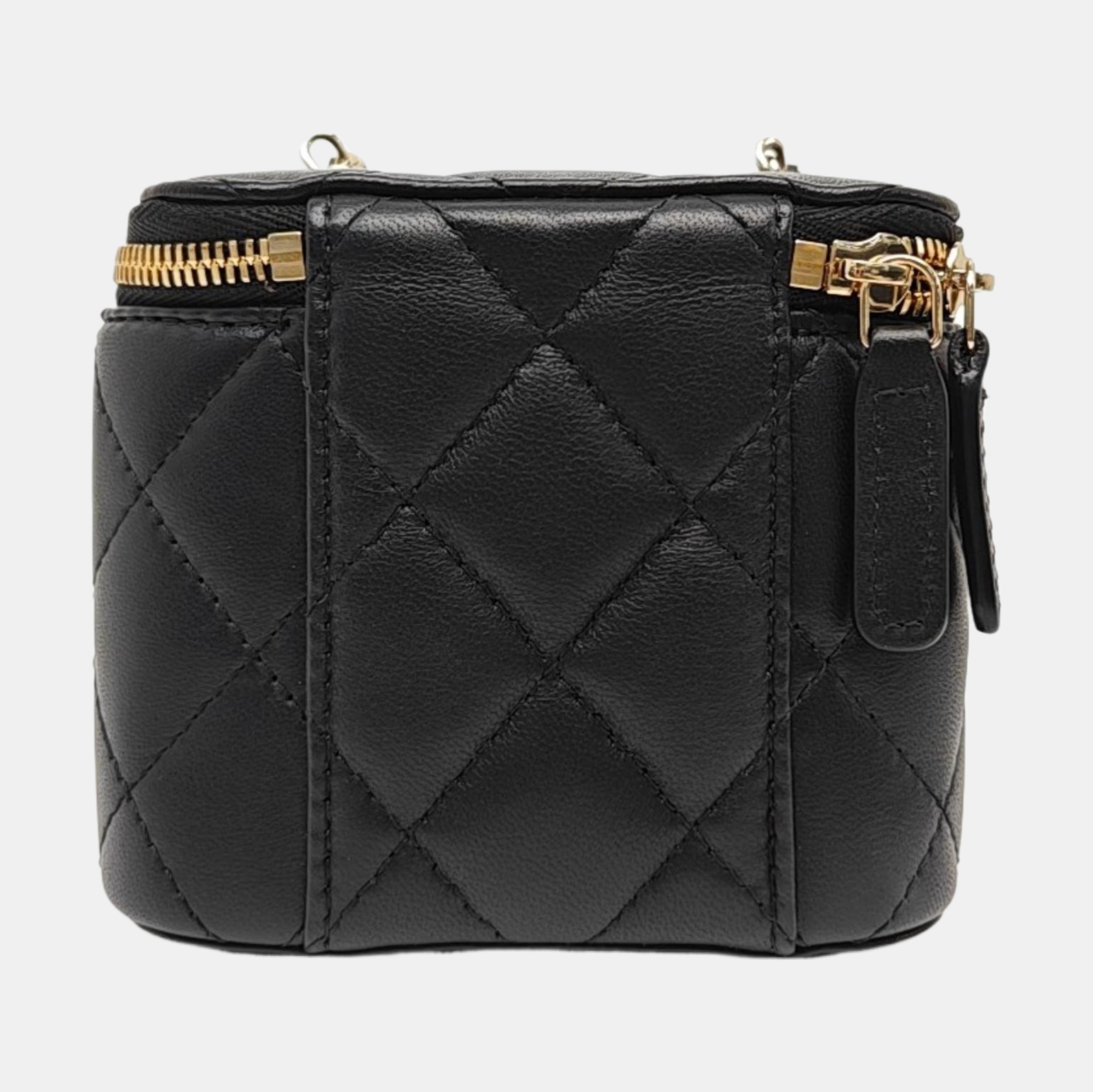 VANITY CASE Small Quilted Lambskin Black