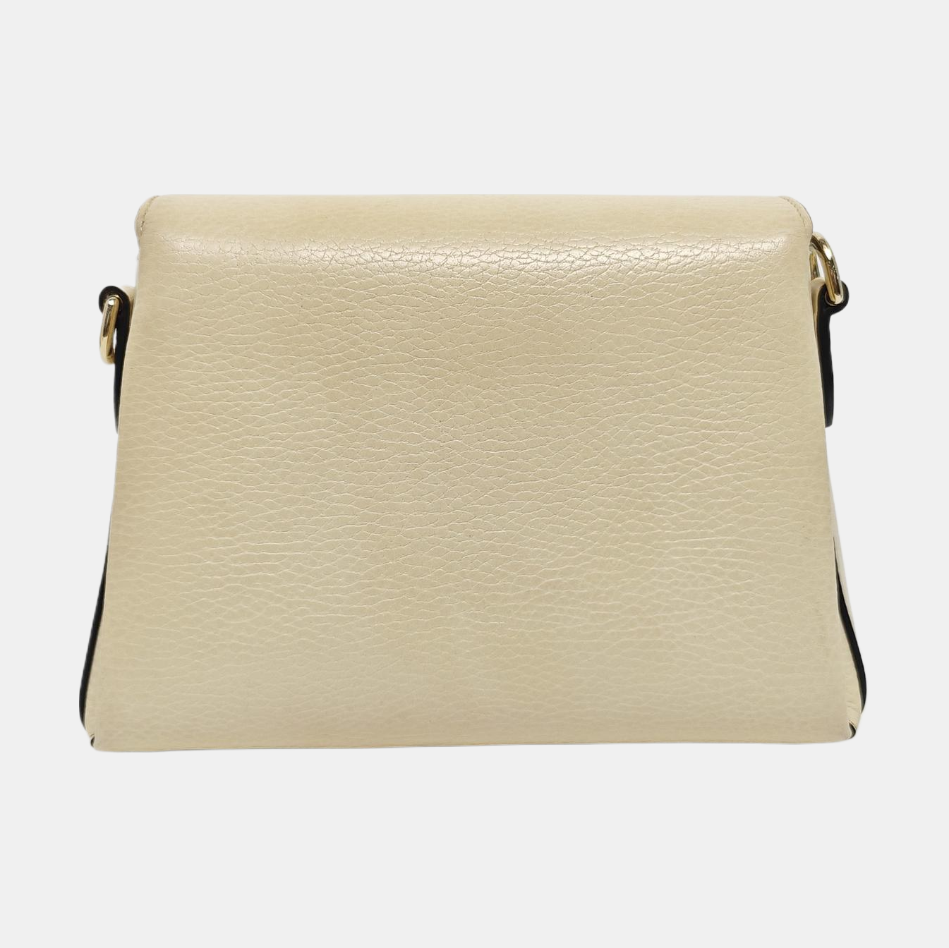 Piel de becerro mini con G entrelazada Beige