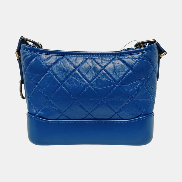 Authenticated pre-owned  GABRIELLE Small Quilted Calfskin Blue - Shoulder Bag at Looply