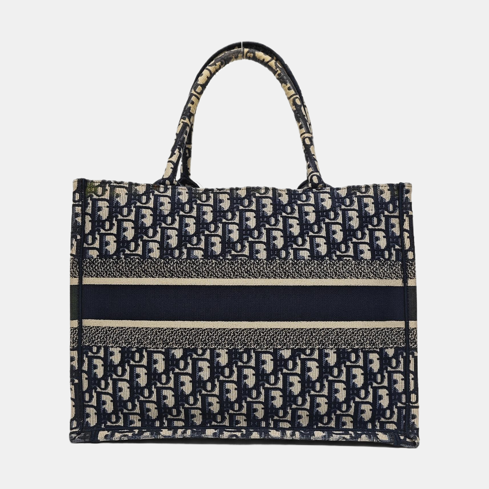 Book Tote Medium Oblique Canvas Blue