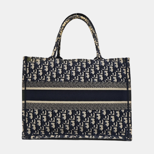 Book Tote Medium Oblique Canvas Blue