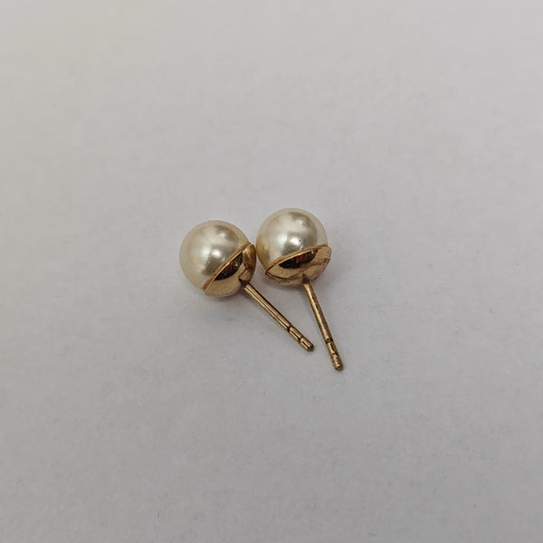 Dior Tribales Metal White Stud Earrings