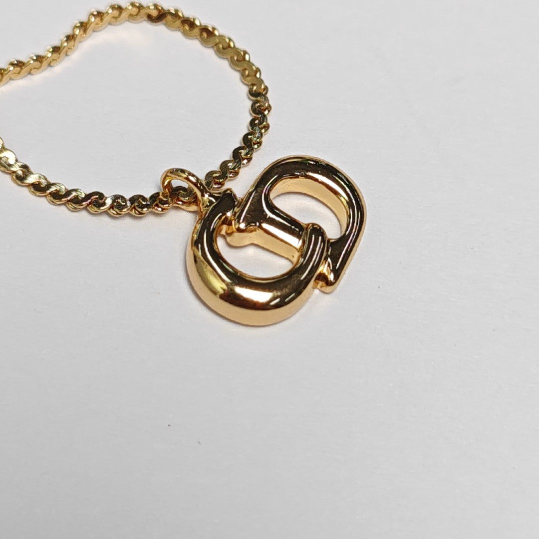 Petit CD Metal Gold Necklace