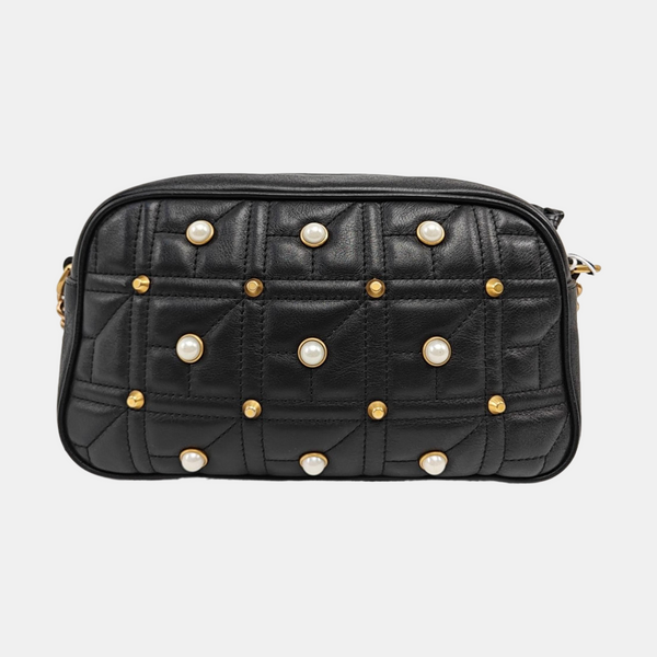 GG Marmont Small Quilted Calfskin Black
