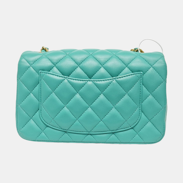 CLASSIC FLAP Mini Quilted Lambskin Green