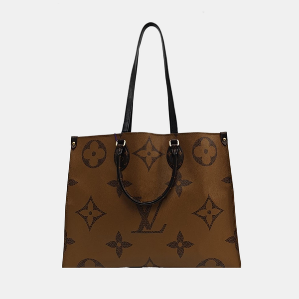Authenticated pre-owned  ONTHEGO GM Monogram Coated Canvas Brown - Tote Bag at Looply