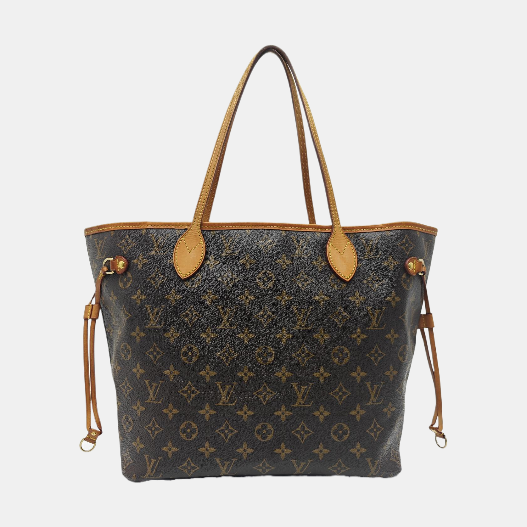 NEVERFULL MM Monogram Coated Canvas Brown