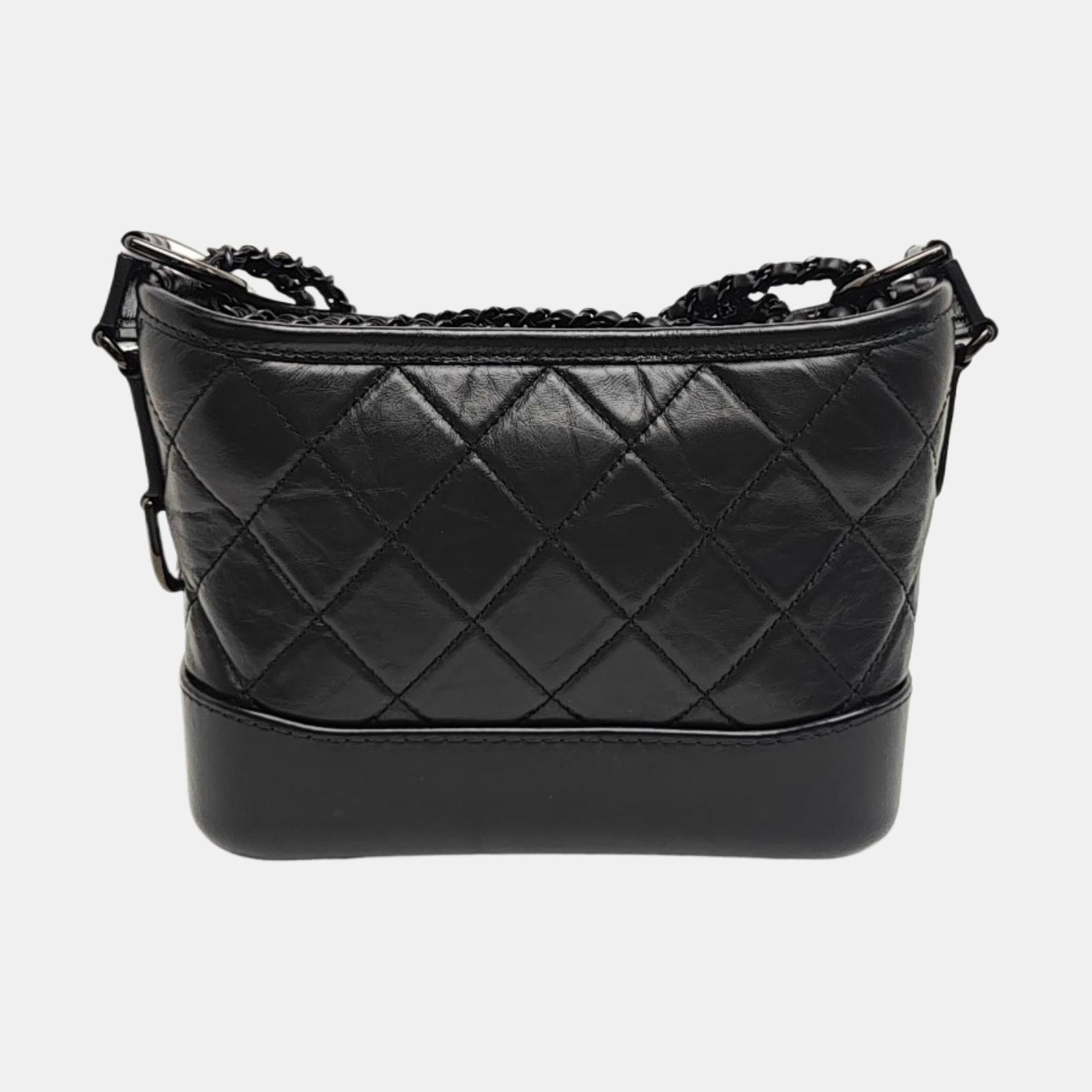 GABRIELLE Small Quilted Calfskin Black