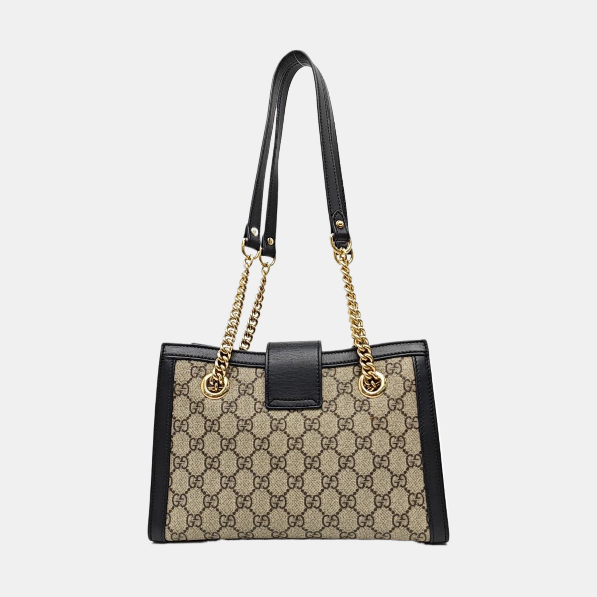 Padlock Small Monogram Coated Canvas Beige
