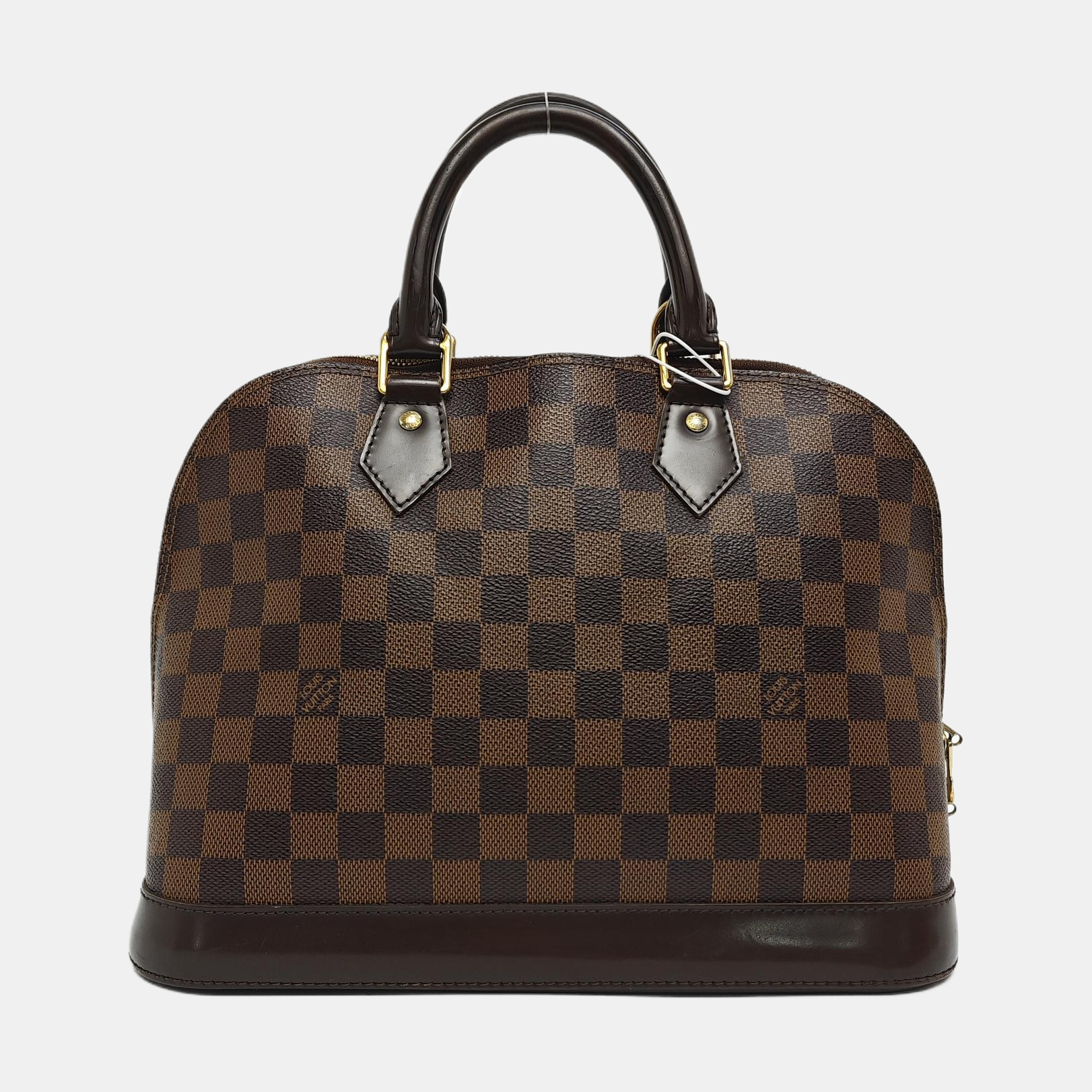 ALMA PM Lona revestida Damier Ebene Marrón