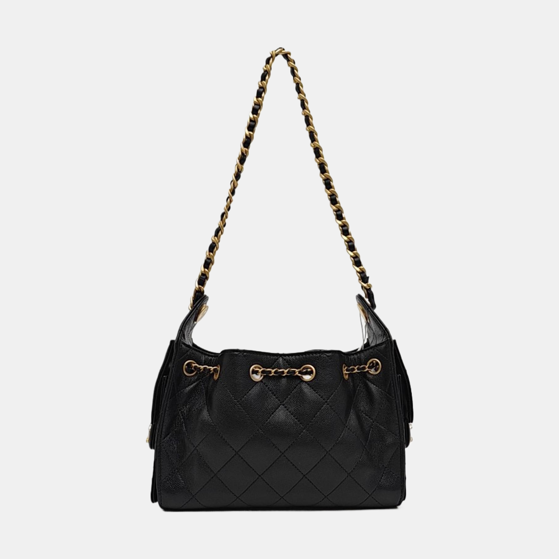 CHANEL 25 Quilted Denim Blue