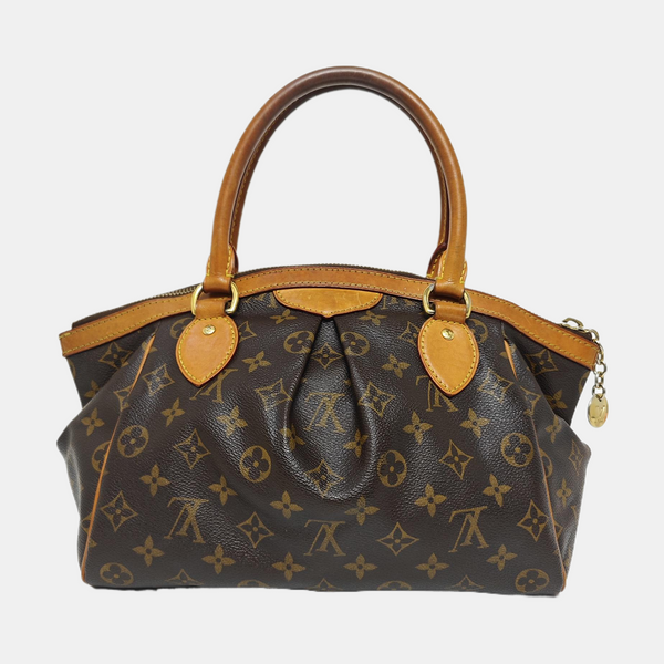 Monogram Coated Canvas Top Handle Bag Brown