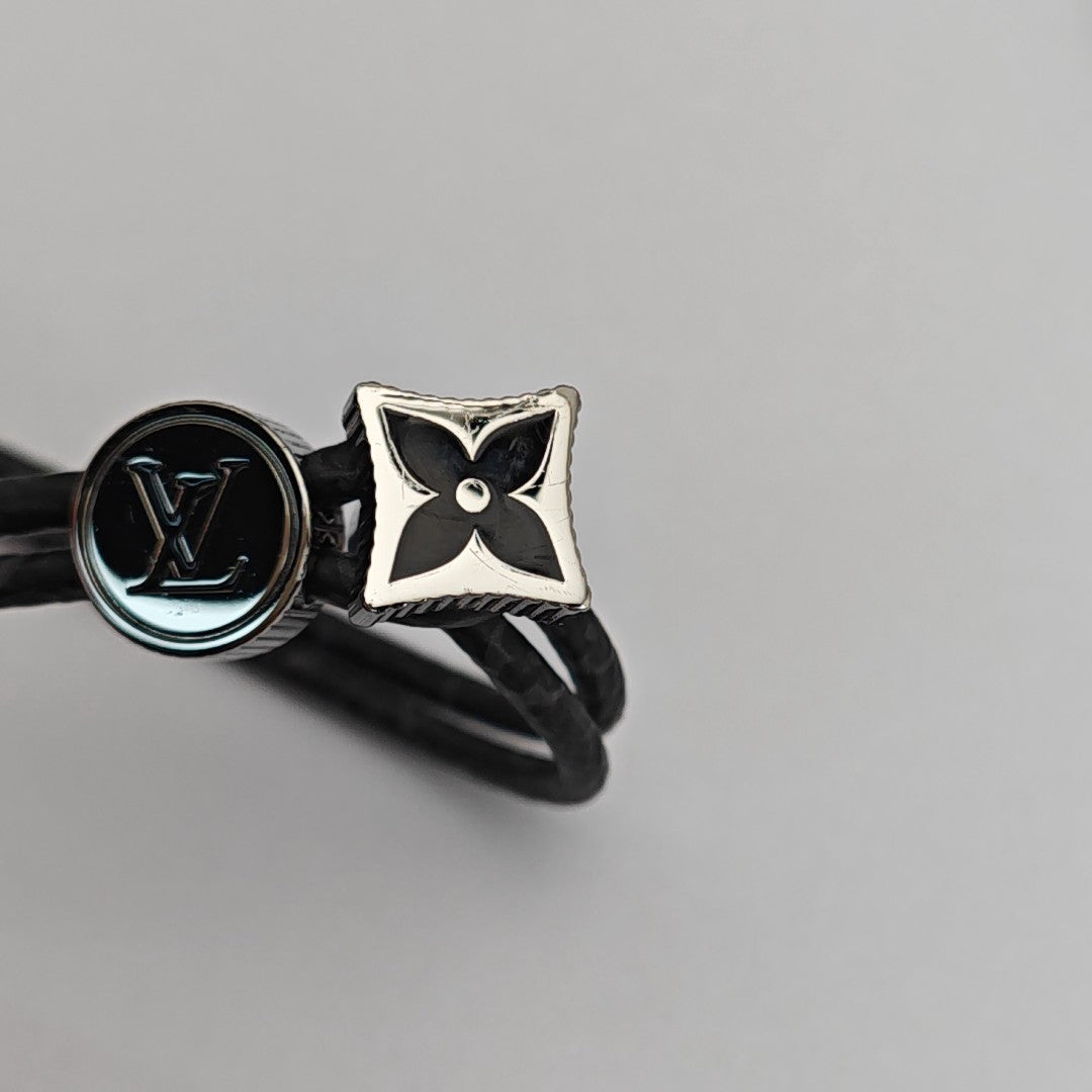 Coated Canvas Black Bangle