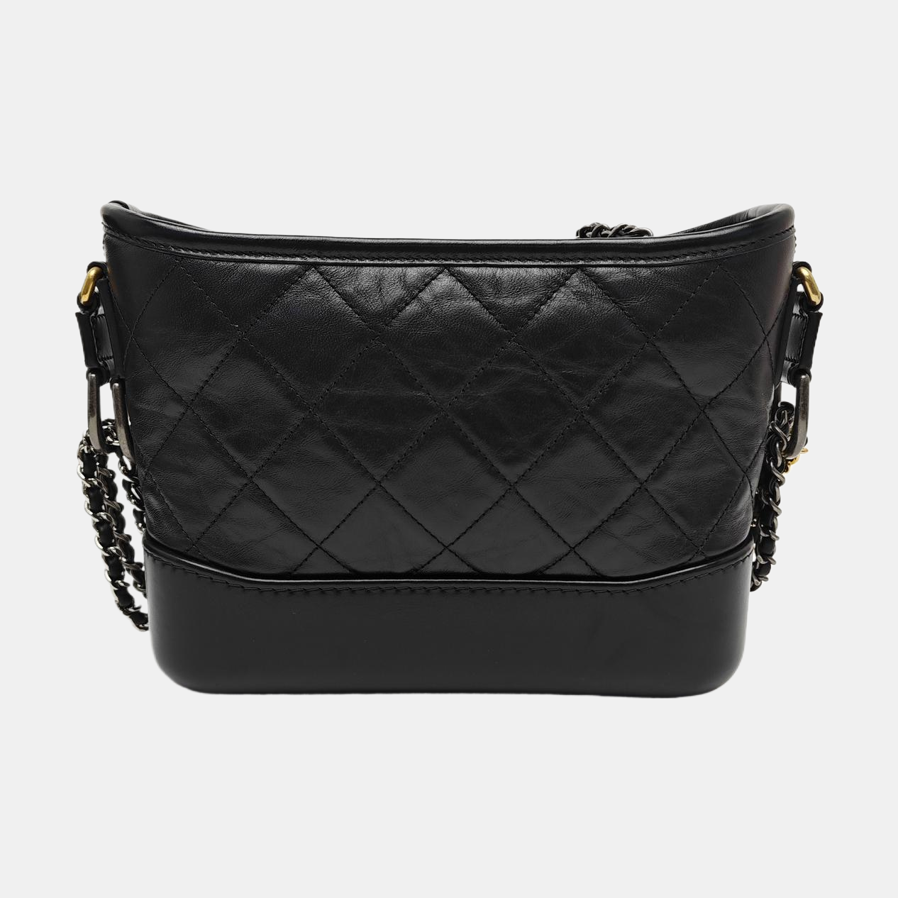 GABRIELLE Small Quilted Calfskin Black