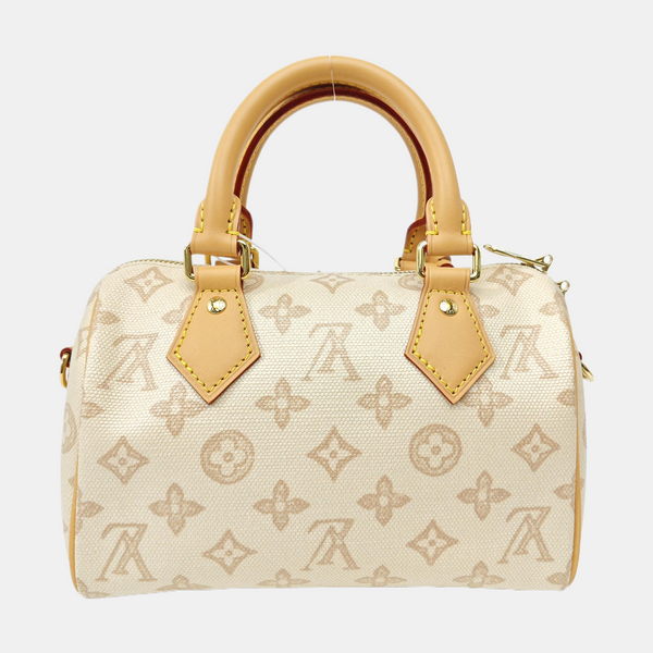 SPEEDY 20 Monogram Coated Canvas Beige