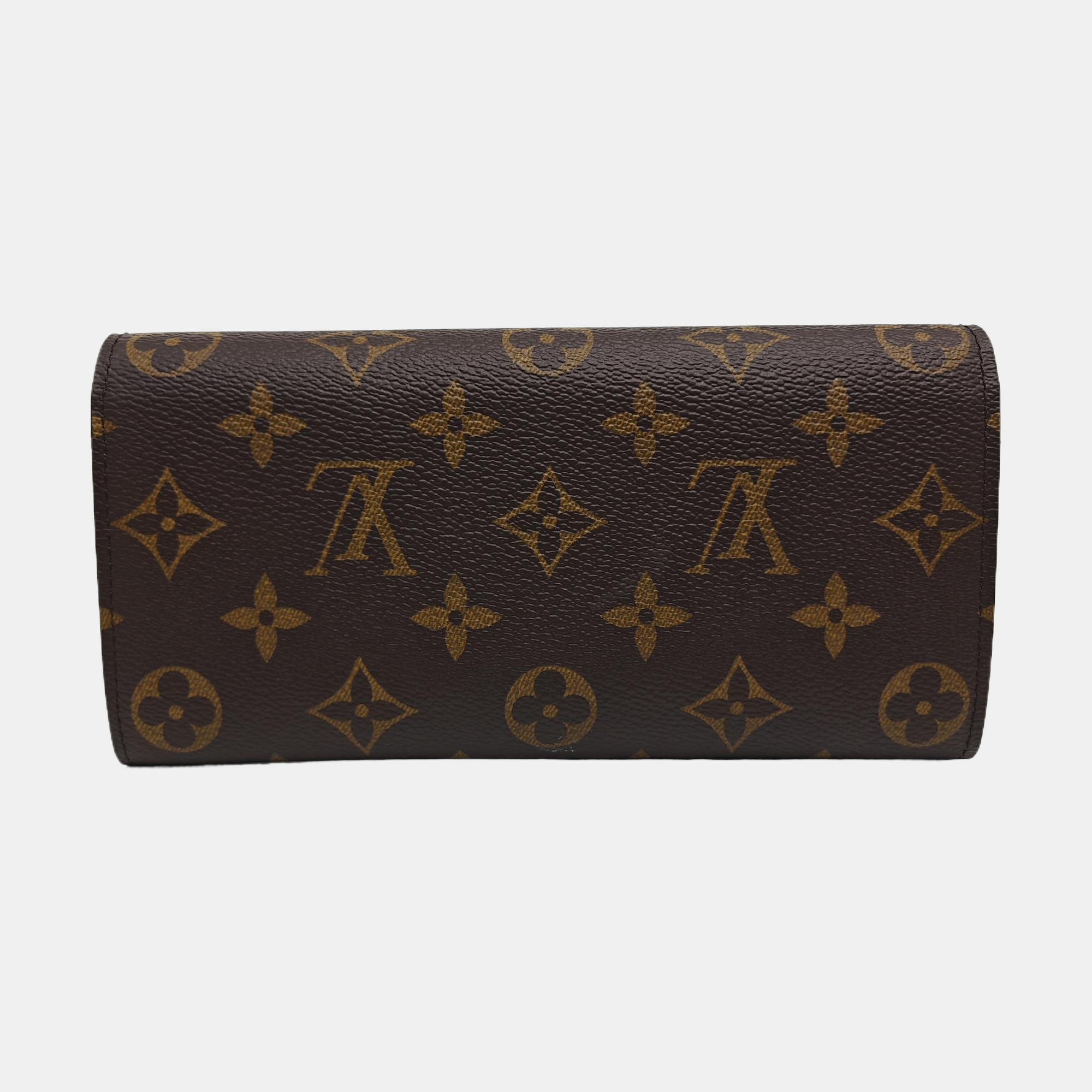 EMILIE Monogram Coated Canvas Brown Wallet