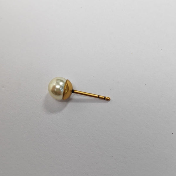 Dior Tribales Metal White Stud Earrings