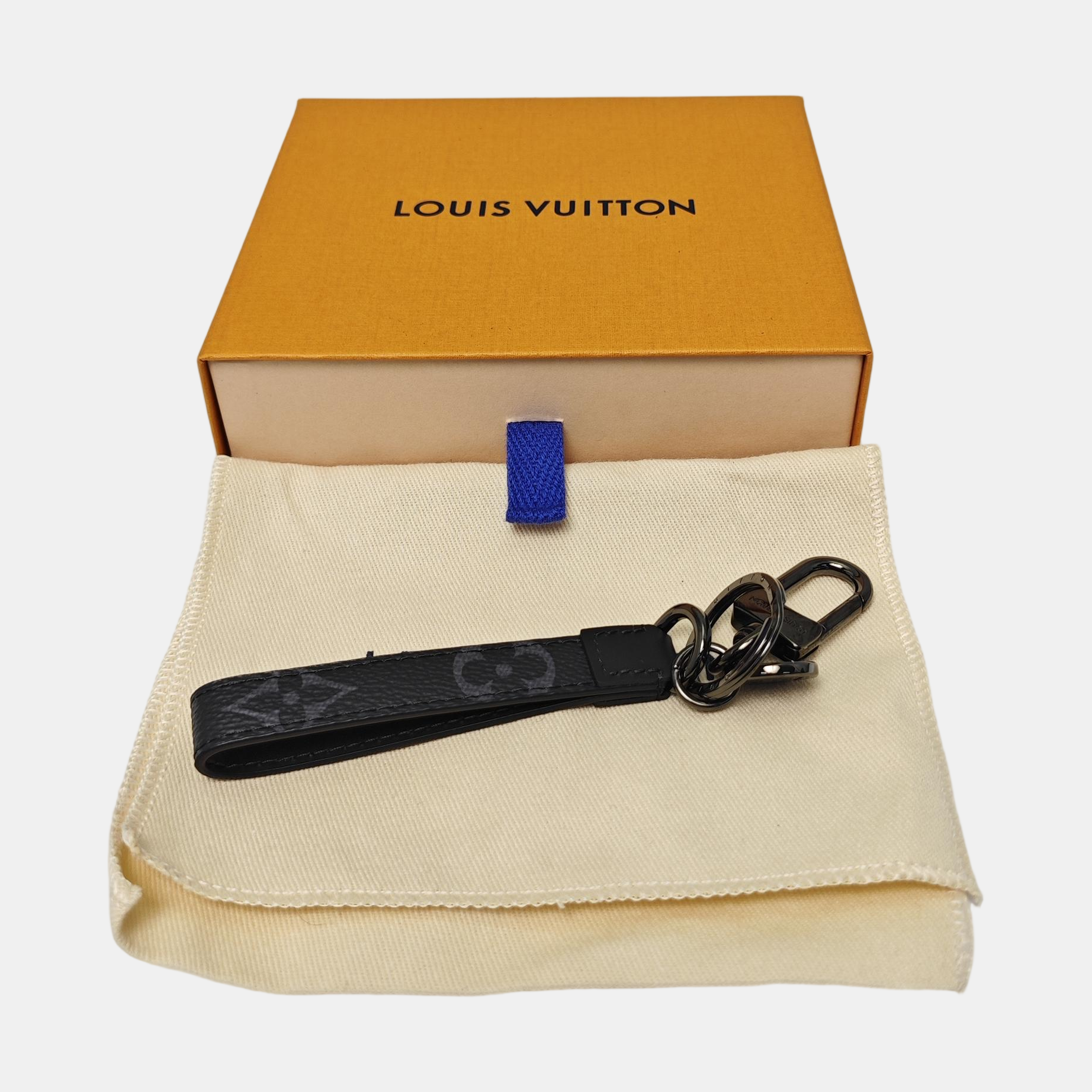 Leather Bag Charm Black