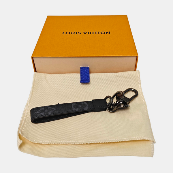 Leather Bag Charm Black